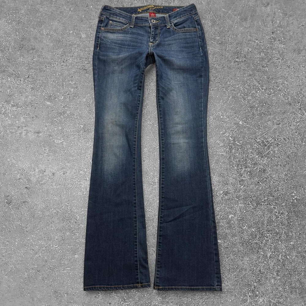 Arizona Jean Co Womens Curvy Bootcut Jeans Blue Low Rise Size 3 Average